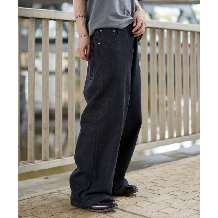 リベットチャームバギーデニムパンツ | WEGO【MEN】 | 詳細画像9 