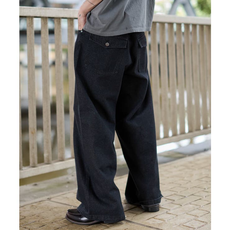リベットチャームバギーデニムパンツ | WEGO【MEN】 | 詳細画像10 