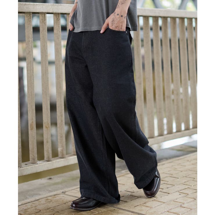 リベットチャームバギーデニムパンツ | WEGO【MEN】 | 詳細画像11 