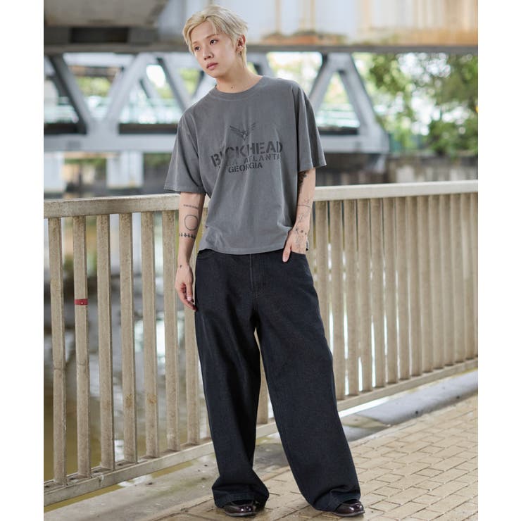 リベットチャームバギーデニムパンツ | WEGO【MEN】 | 詳細画像14 