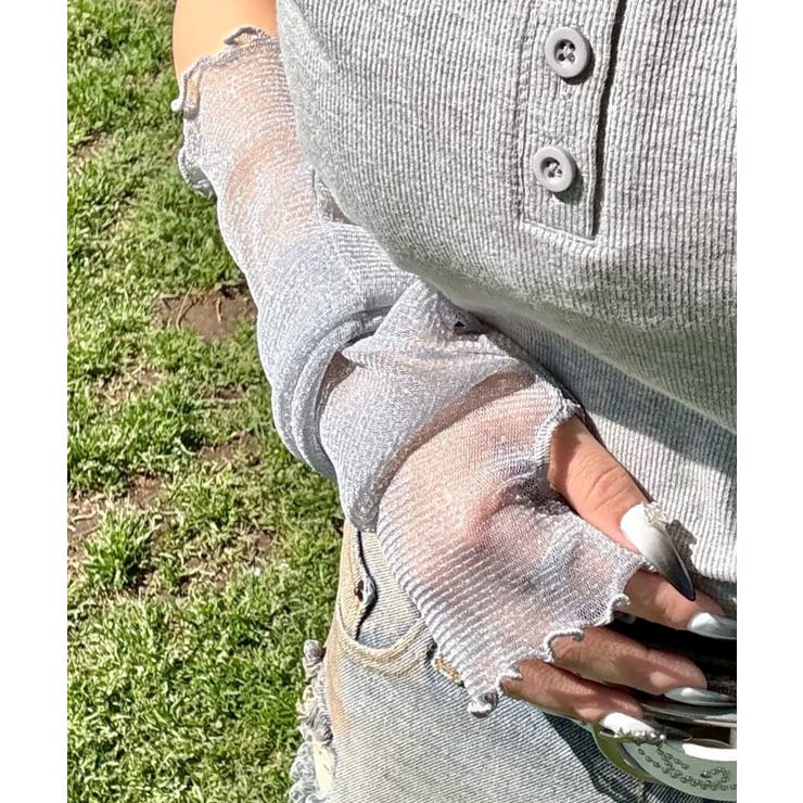 グレー | UV加工シアーアームカバー | WEGO【WOMEN】