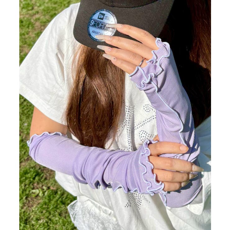 パープル | UV加工メロウアームカバー | WEGO【WOMEN】