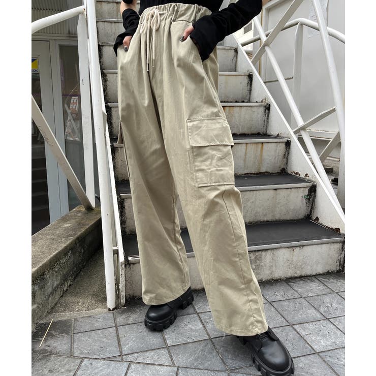 CARGO BELAS PANTS カーゴワイドパンツmijko 韓国系 Never mind the XU / Chikashitsu+（ネバーマインド ザ エックス