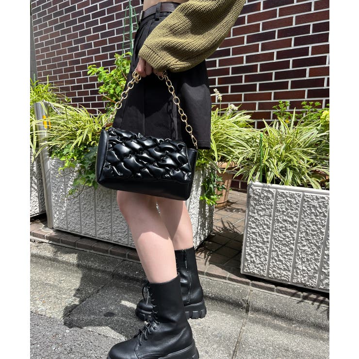 フェイクレザーポップコーンキルトバッグ 韓国 韓国ファッション | WEGO【WOMEN】 | 詳細画像15 