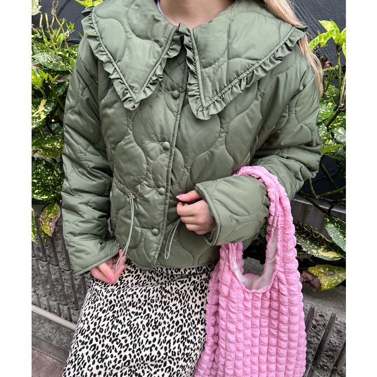 フリルキルティングジャケット 韓国  韓国ファッション[品番：WG010086040]｜WEGO【WOMEN】（ウィゴー）のレディースファッション通販｜SHOPLIST（ショップリスト）