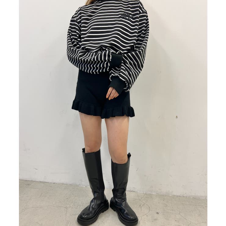 フリルニットショートパンツ 韓国 韓国ファッション[品番