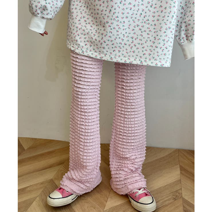 フリルレースフレアパンツ 韓国 韓国ファッション[品番
