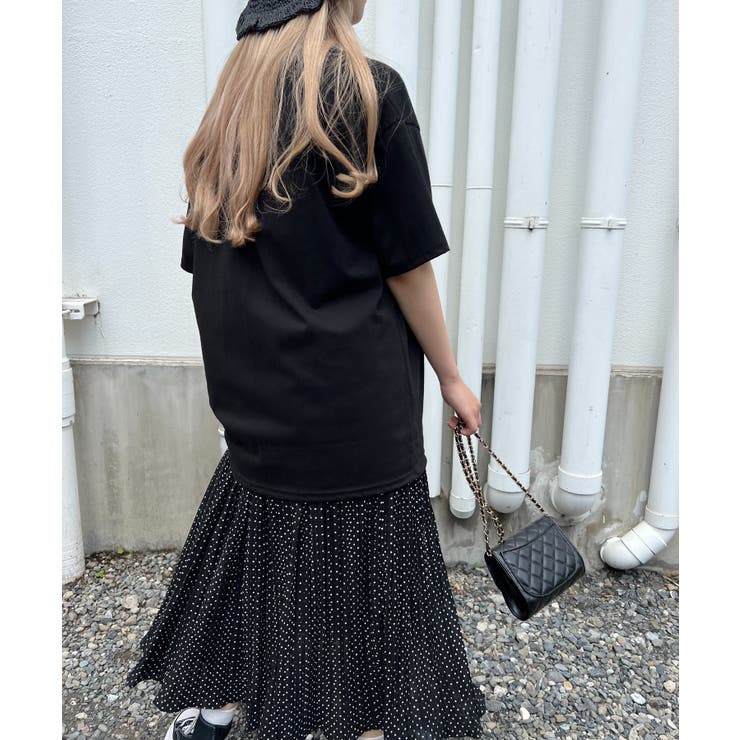 VIVIENNE TAM プリーツスカート ドット柄 ウエストゴム 黒 赤 白 VIVIENNE TAM プリーツスカート ドット柄 ウエストゴム 黒 赤 白
