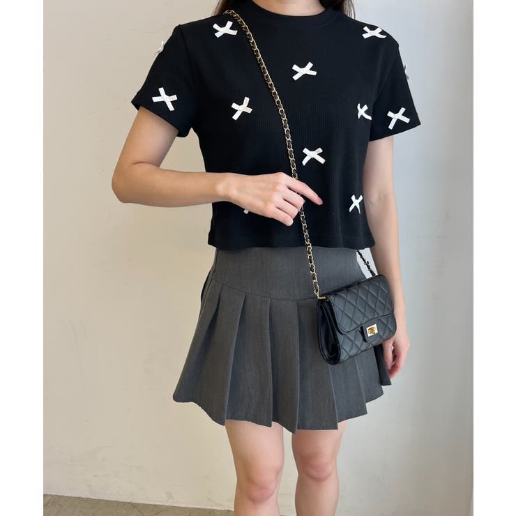 WC】ミニリボンコンパクトワッフルT[品番：WG010088462]｜WEGO【WOMEN