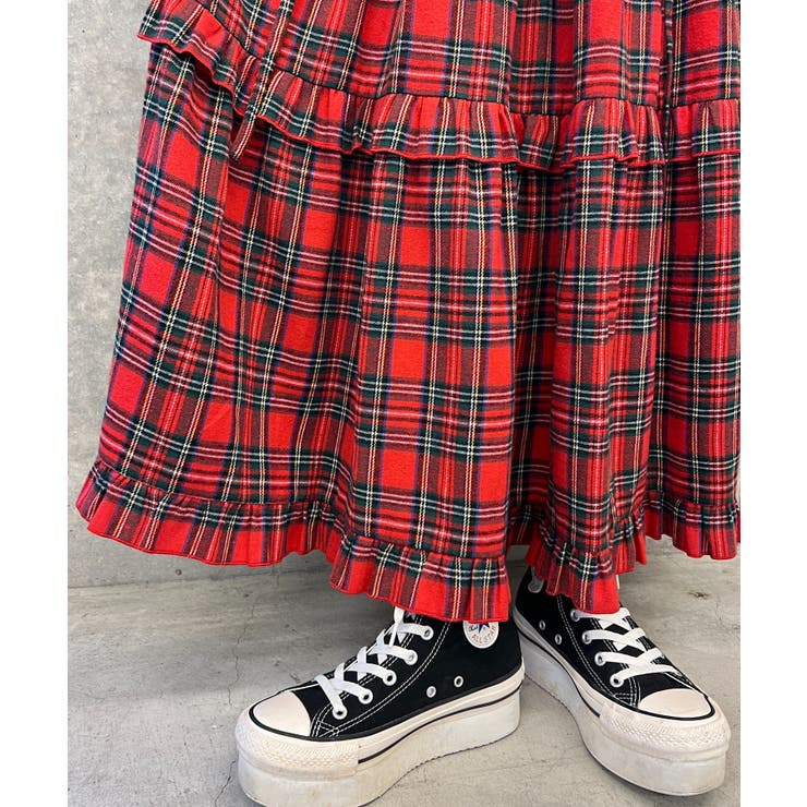 【WC】チェックティアードロングスカート 韓国 韓国ファッション | WEGO【WOMEN】 | 詳細画像39 