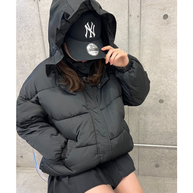 ブラック | 【WC】フリルフェイクダウンジャケット | WEGO【WOMEN】
