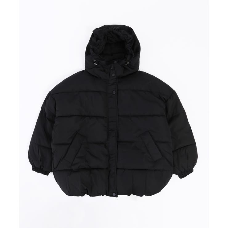 あ　フリル付きブラックダウンジャケット WC】フリルフェイクダウンジャケット[品番：WG010088885]｜WEGO【WOMEN