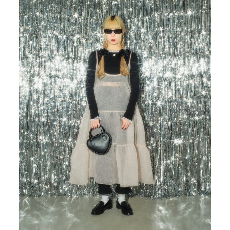 ワンピース ドレス パーティー キャミ ロング丈 レーシー 韓国系 楽天市場】パーティードレス レース切替 ティアード キャミ