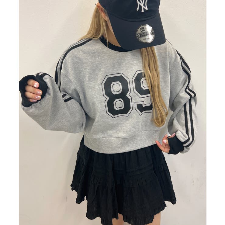 2ラインナンバリングショートスウェット 韓国 韓国ファッション | WEGO【WOMEN】 | 詳細画像16 