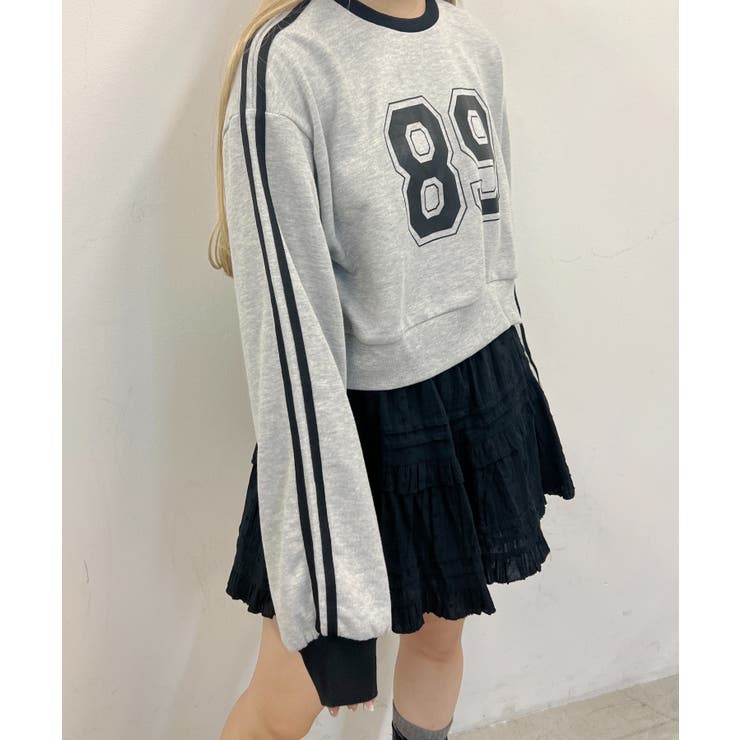 2ラインナンバリングショートスウェット 韓国 韓国ファッション | WEGO【WOMEN】 | 詳細画像18 