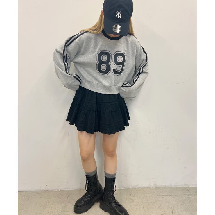 2ラインナンバリングショートスウェット 韓国 韓国ファッション | WEGO【WOMEN】 | 詳細画像19 