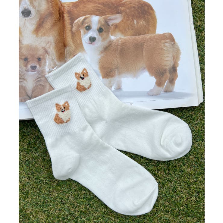 ホワイト | dogワンポイントソックス 韓国 韓国ファッション | WEGO【WOMEN】