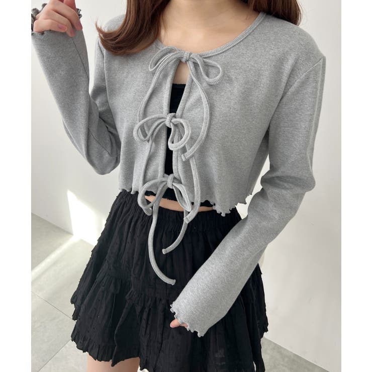 フロントリボンリブカーディガン 韓国 韓国ファッション | WEGO【WOMEN】 | 詳細画像16 