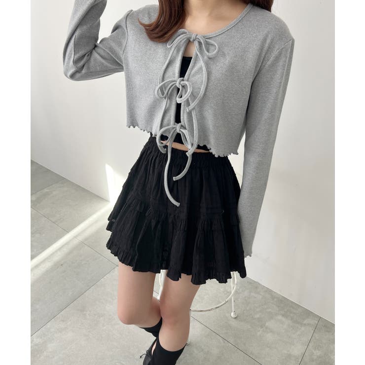 フロントリボンリブカーディガン 韓国 韓国ファッション | WEGO【WOMEN】 | 詳細画像18 