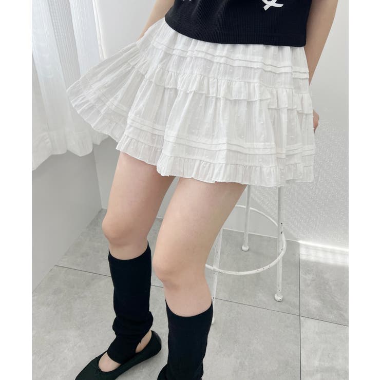 GLOWNY レースミニスカート アシンメトリーレースミニスカート｜ACLENT（アクレント）