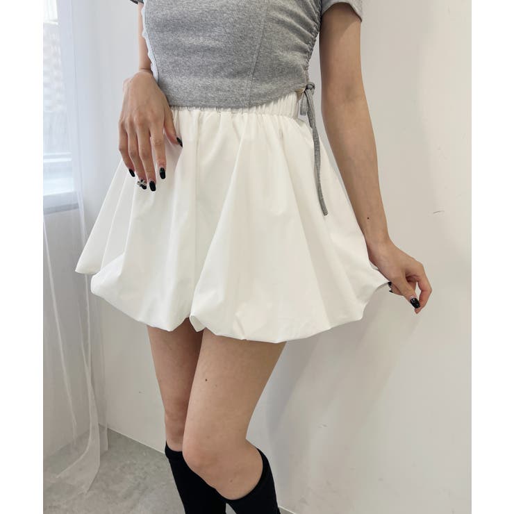 ☆VIP価格☆ OFF-WHITE ミニスカート リフ Riff サイドレースアップミニスカート ハイウエスト