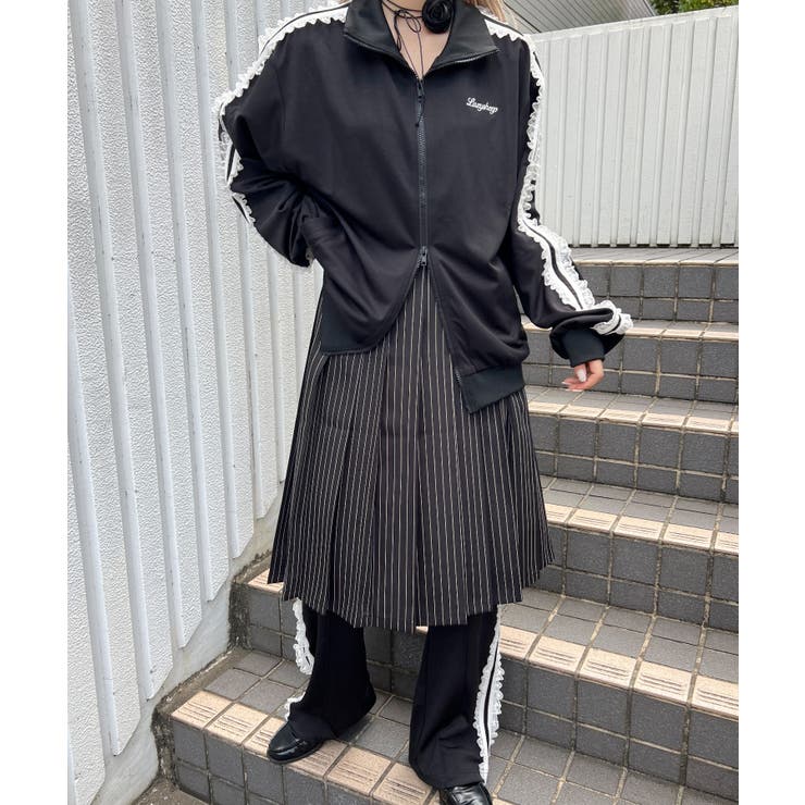 お洒落 ストレート トラックパンツ 韓国製 スウェット Theater code スウェットパンツ ジャージ side lace track pants