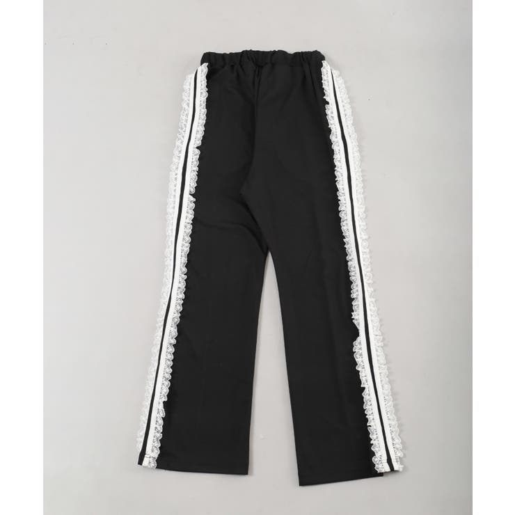 レースライントラックパンツ 韓国 韓国ファッション[品番