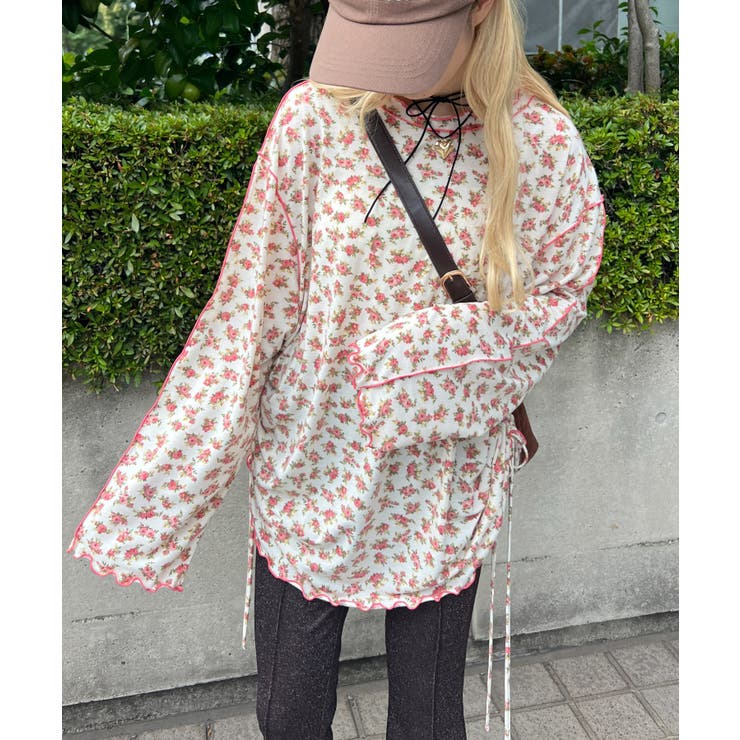 ホワイトアイボリー | 【WC】花柄メロウトップス 韓国 韓国ファッション | WEGO【WOMEN】