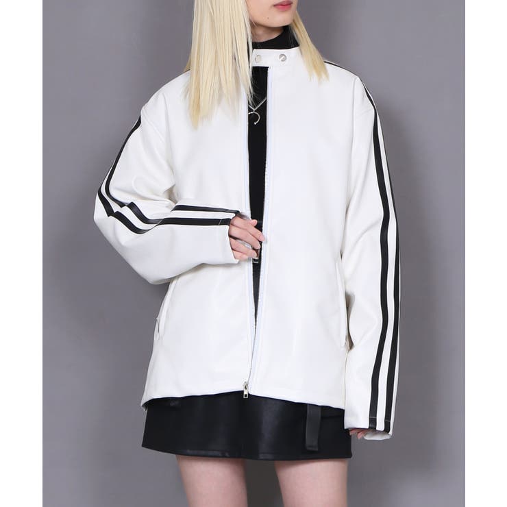 【Figments】サイドラインバイカージャケット | WEGO【WOMEN】 | 詳細画像1 