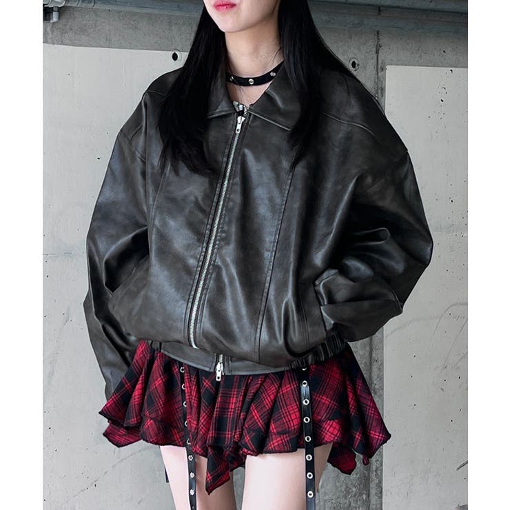 ヴィンテージフェイクレザージャケット | WEGO【WOMEN】 | 詳細画像1 