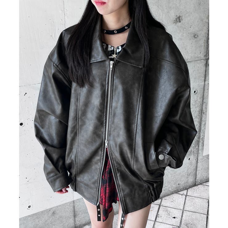 フェイクレザーヴィンテージジャケット LAGUAGEM 崩せる