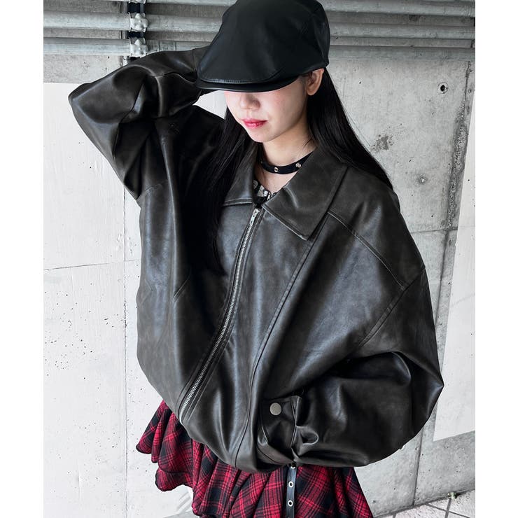 ヴィンテージフェイクレザージャケット | WEGO【WOMEN】 | 詳細画像4 