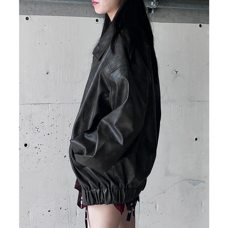 ヴィンテージフェイクレザージャケット | WEGO【WOMEN】 | 詳細画像5 