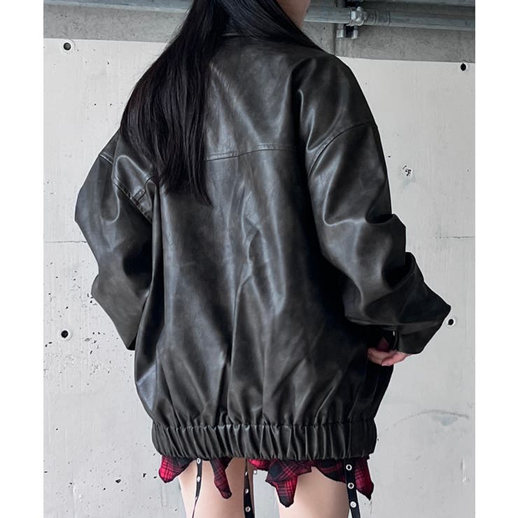 ヴィンテージフェイクレザージャケット | WEGO【WOMEN】 | 詳細画像6 