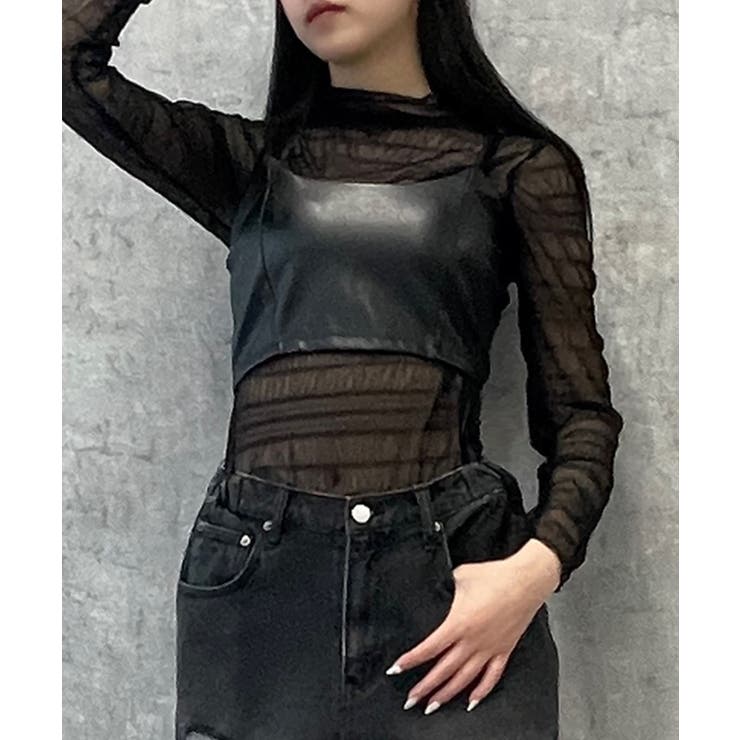 フェイクレザービスチェ[品番：WG010091461]｜WEGO【WOMEN】（ウィゴー