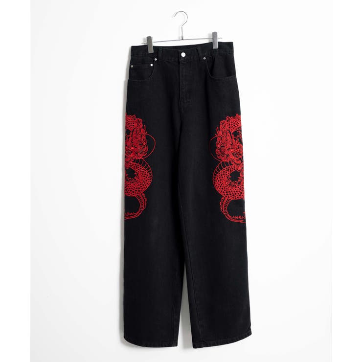 ドラゴン刺繍デニムパンツ [品番：WG010091486]｜WEGO【WOMEN】（ウィゴー）のレディースファッション通販｜SHOPLIST（ショップリスト）