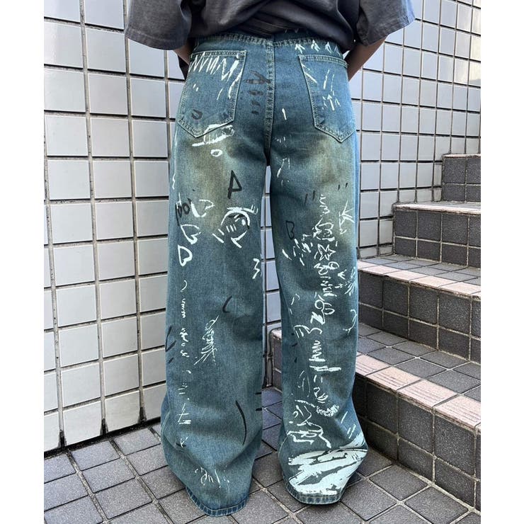 Figments】ペイントデニムパンツ[品番：WG010091489]｜WEGO【WOMEN