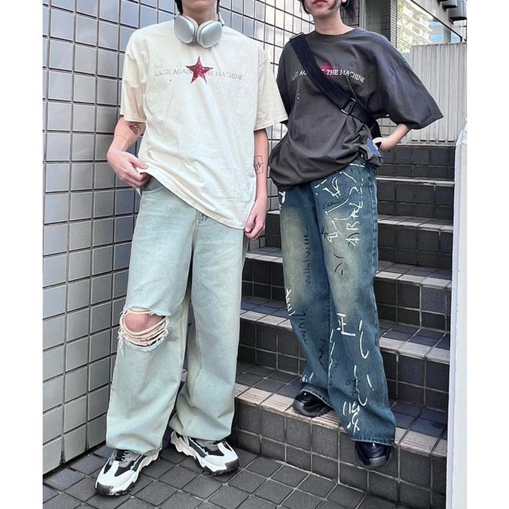 Figments】ペイントデニムパンツ[品番：WG010091489]｜WEGO【WOMEN
