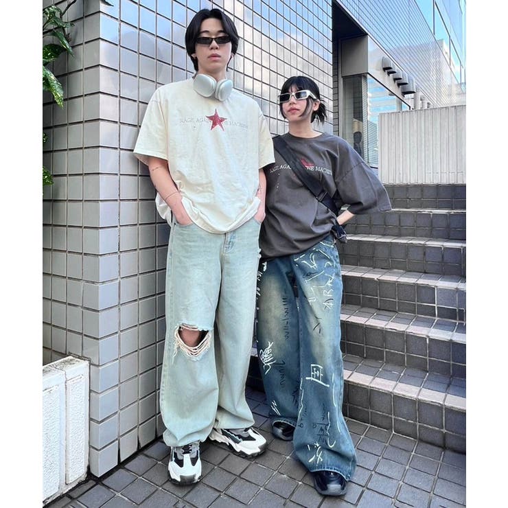 Figments】ペイントデニムパンツ[品番：WG010091489]｜WEGO【WOMEN