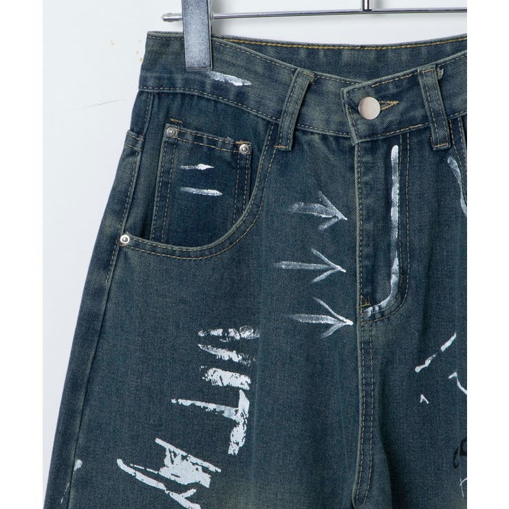 Figments】ペイントデニムパンツ[品番：WG010091489]｜WEGO