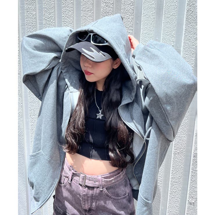 Figments】グリッタービッグZIPパーカー[品番：WG010091492]｜WEGO