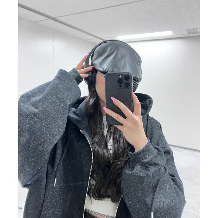 Figments】グリッタービッグZIPパーカー[品番：WG010091492]｜WEGO