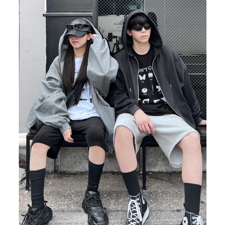 Figments】グリッタービッグZIPパーカー[品番：WG010091492]｜WEGO