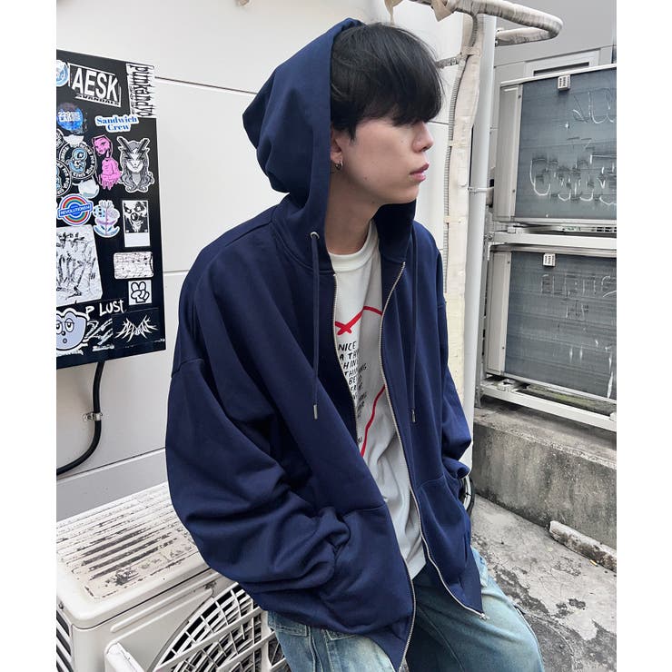Figments】グリッタービッグZIPパーカー[品番：WG010091492]｜WEGO