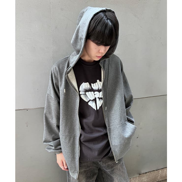 Figments】グリッタービッグZIPパーカー[品番：WG010091492]｜WEGO