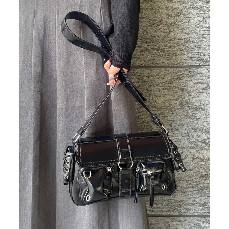 【Figments】ダブルポケットショルダーバッグ | WEGO【WOMEN】 | 詳細画像1 