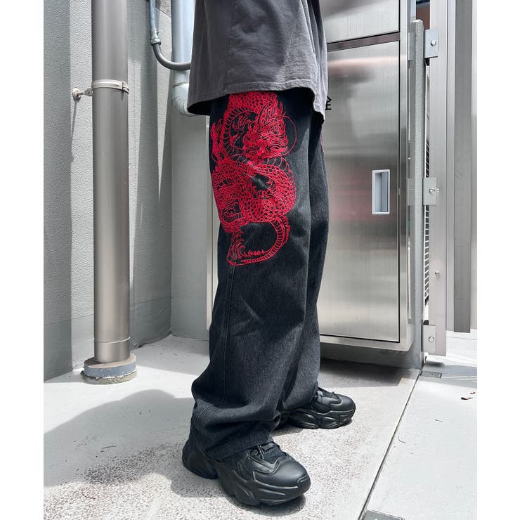 【Figments】ドラゴン刺繍デニムパンツ | WEGO【WOMEN】 | 詳細画像12 