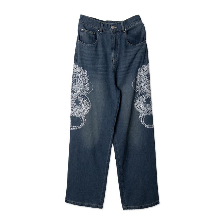 Figments】ドラゴン刺繍デニム パンツ[品番：WG010091581]｜WEGO【WOMEN】（ウィゴー）のレディースファッション通販｜SHOPLIST（ショップリスト）