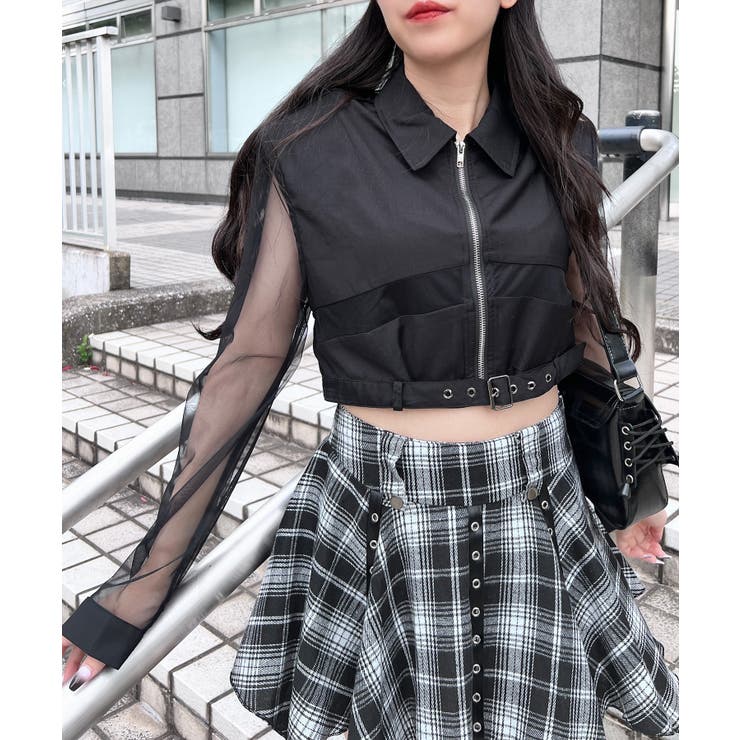 【Figments】オーガンジースリーブデザインシャツ | WEGO【WOMEN】 | 詳細画像3 