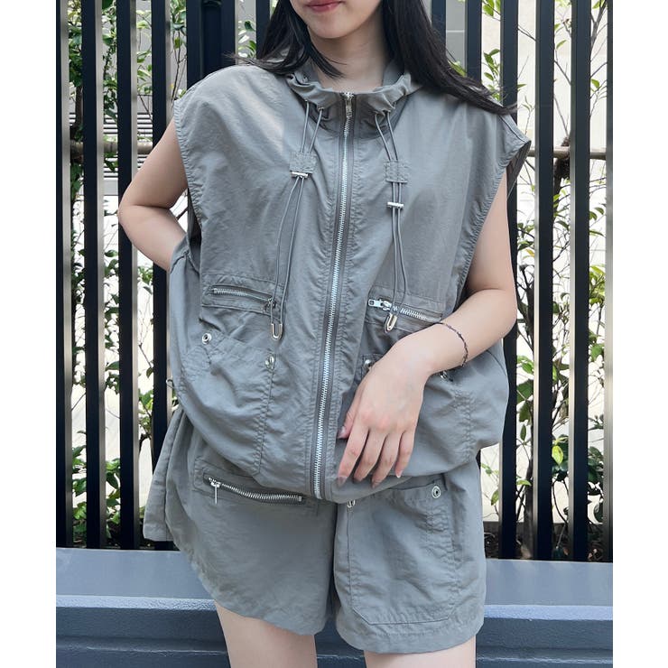 Figments】ナイロンZIPパーカーベスト セットアップ[品番：WG010091598]｜WEGO【WOMEN】（ウィゴー）のレディースファッション通販｜SHOPLIST（ショップリスト）